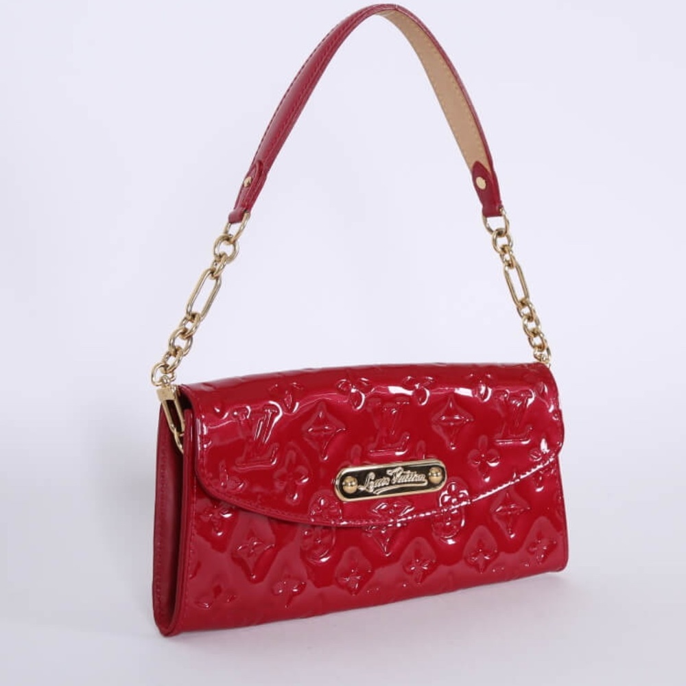 louis vuitton monogram vernis sunset boulevard bag red - Picture 2 of 3